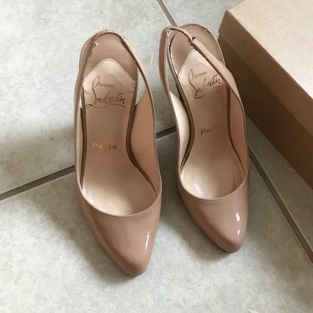 Christian Louboutin O My sling Nude Patent heel